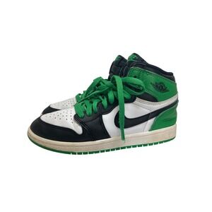 Nike Air Jordan 1 Retro High OG Lucky Green Black White Kids Sneakers Youth 3Y